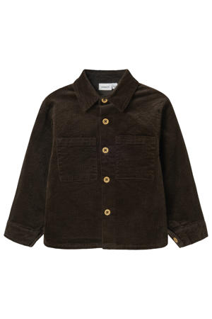 corduroy overshirt donkerbruin