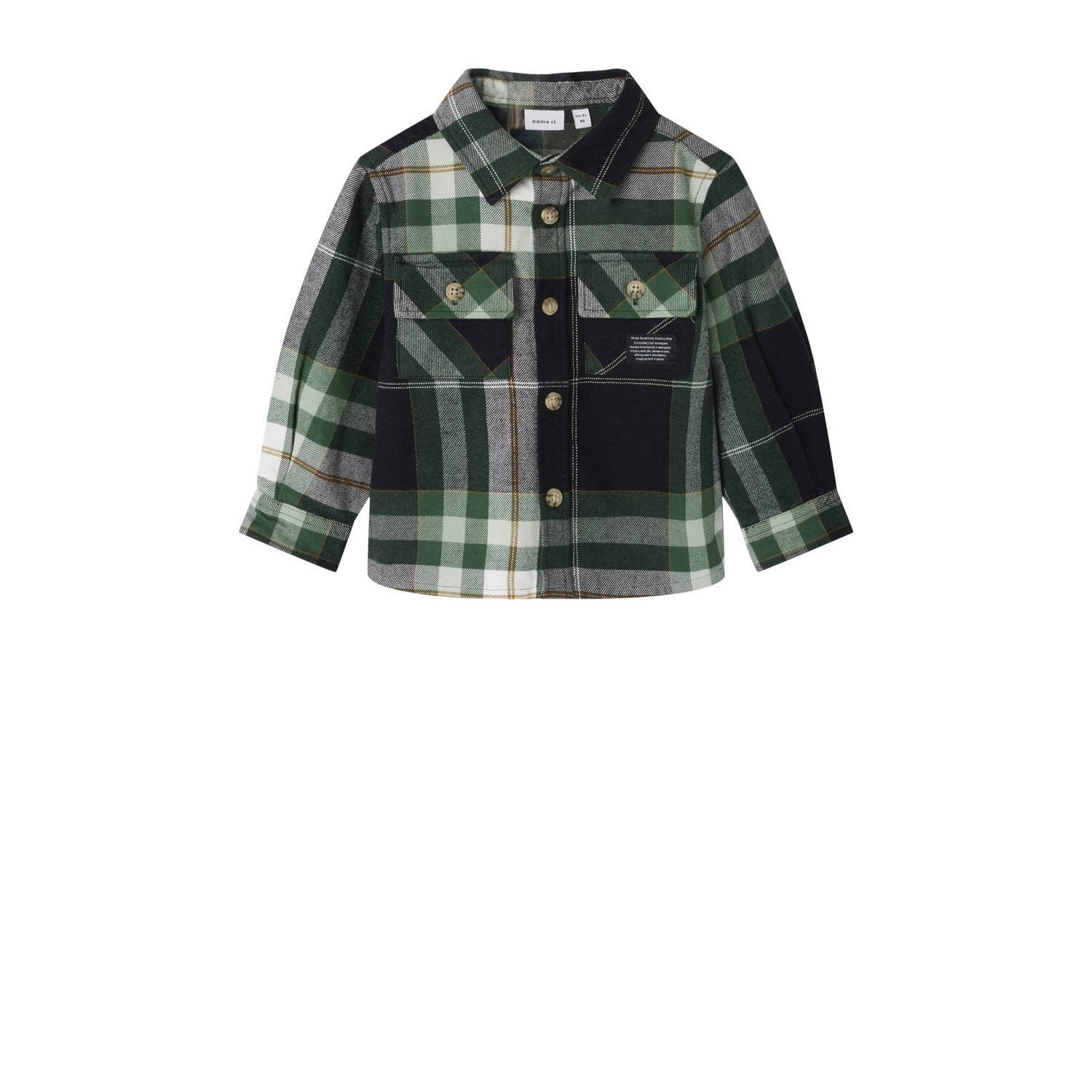 NAME IT MINI overshirt donkergroen