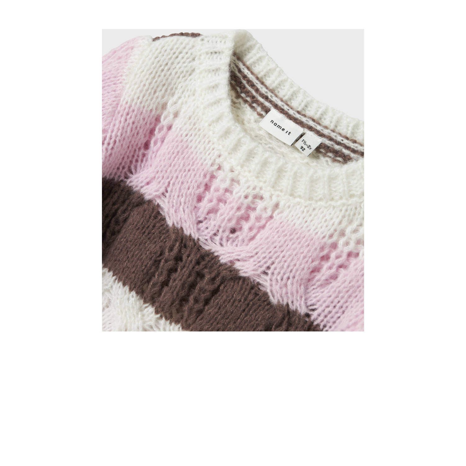 NAME IT MINI trui bruin grof gebreid