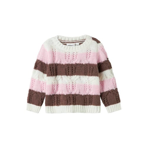 NAME IT MINI trui bruin grof gebreid afbeelding