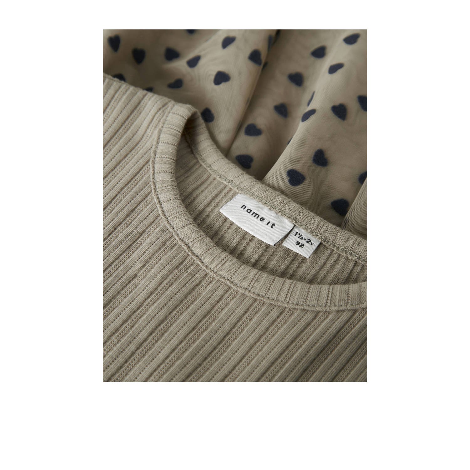 NAME IT MINI korte jurk beige