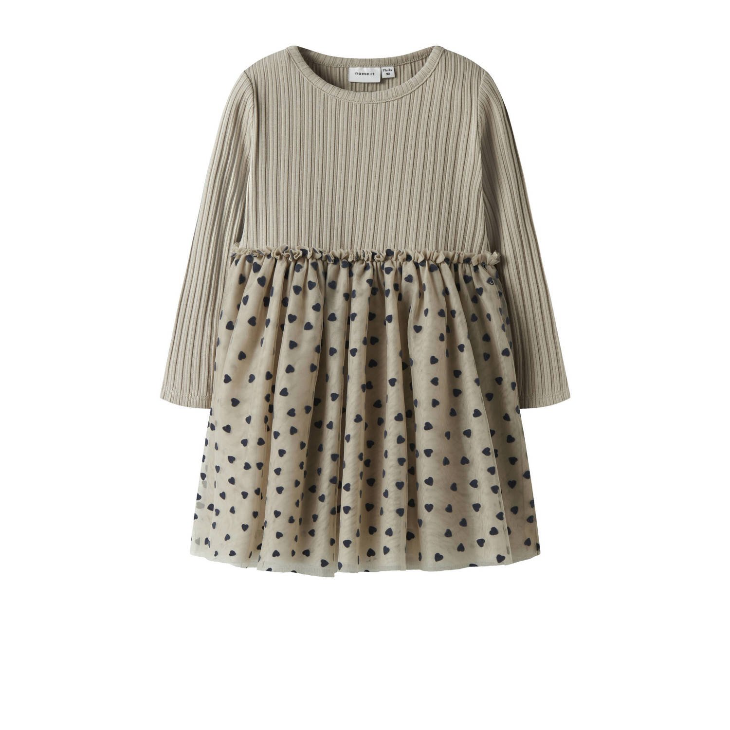 NAME IT MINI korte jurk beige