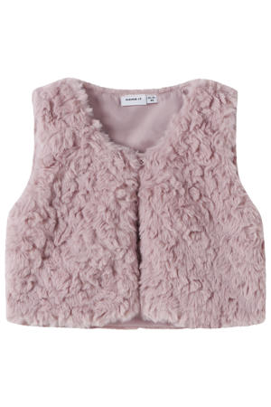 imitatiebonten gilet lila