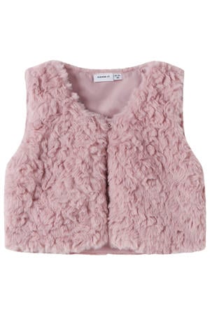 imitatiebonten gilet lila