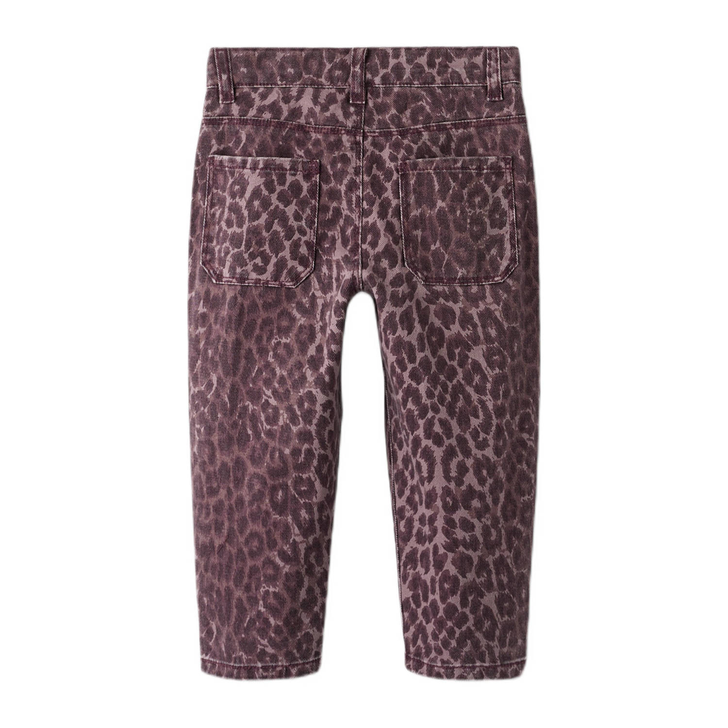 NAME IT MINI mom casual broek donkerrood