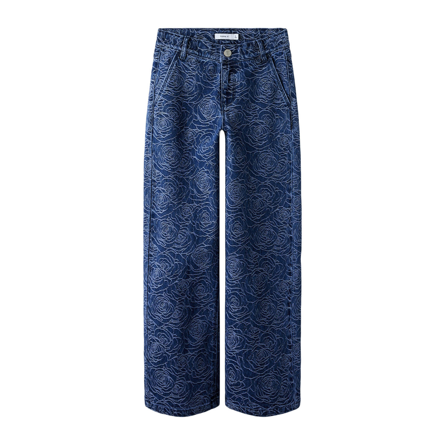 NAME IT KIDS wide leg jeans dark blue denim