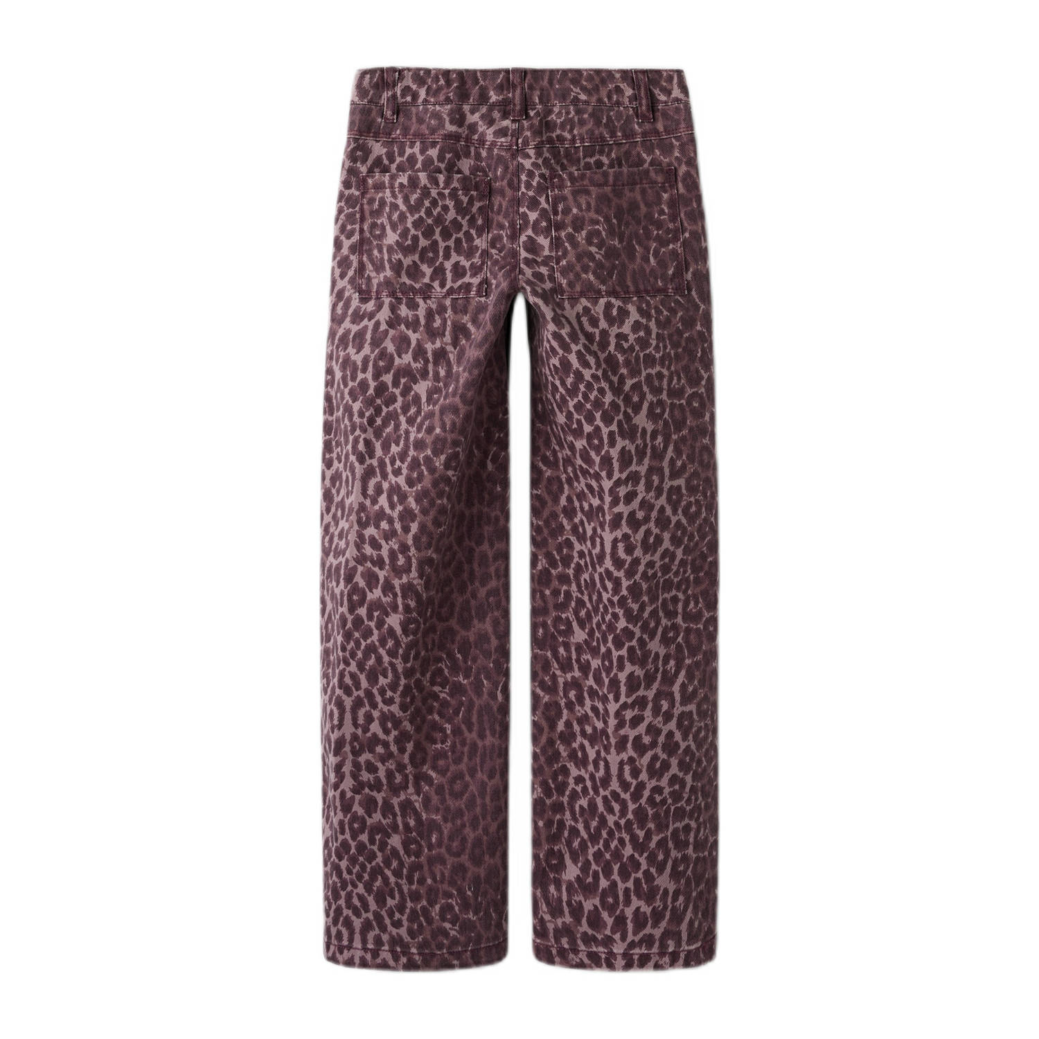 NAME IT KIDS wide leg casual broek donkerrood