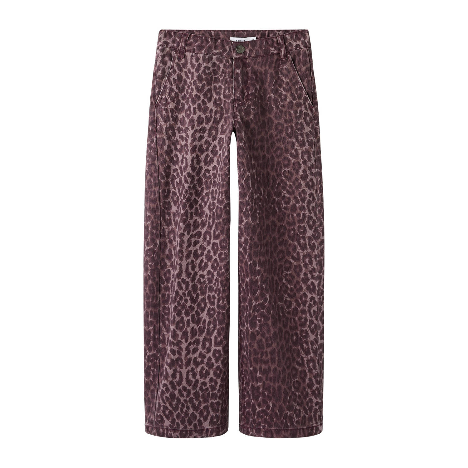 NAME IT KIDS wide leg casual broek donkerrood