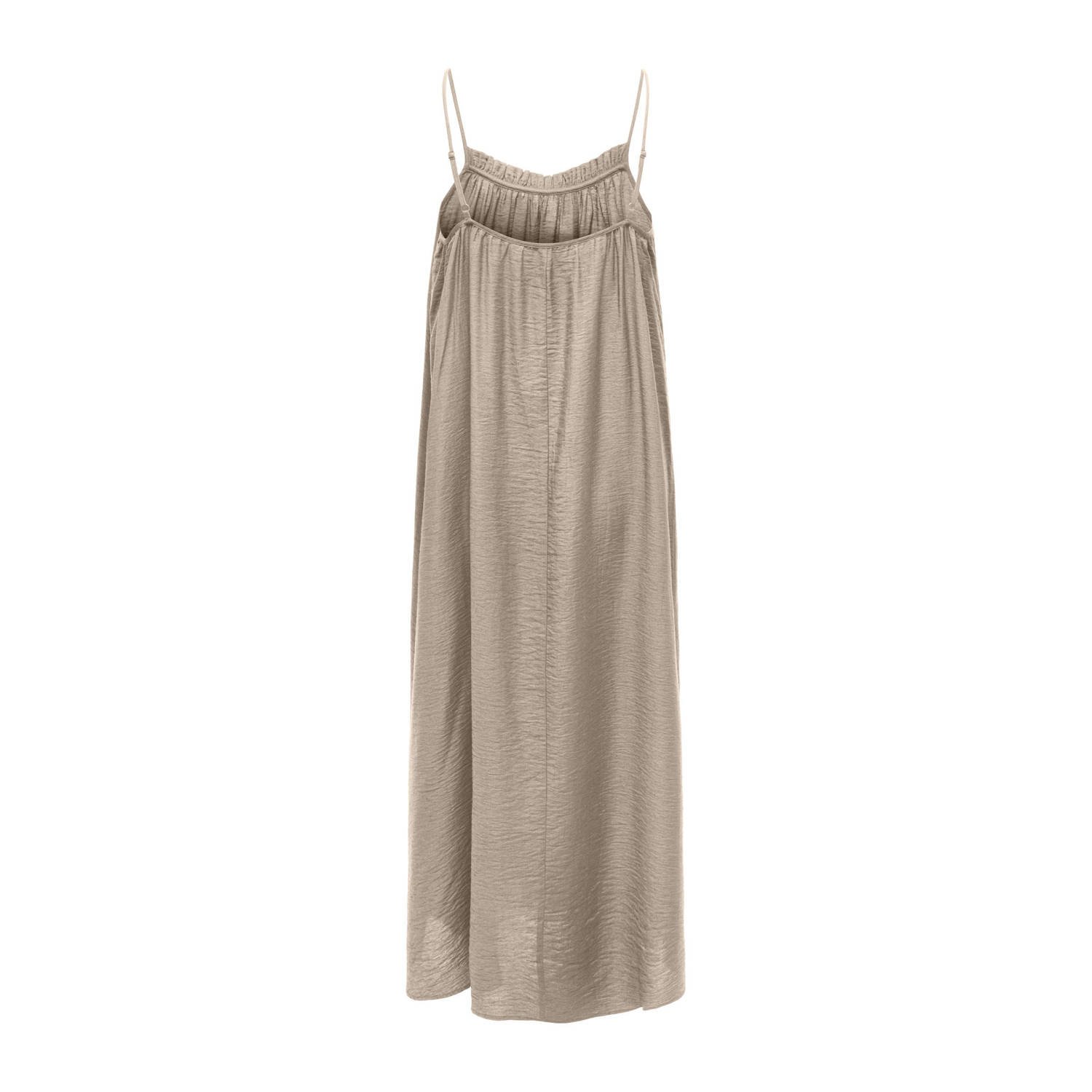 ONLY linnen A-lijn jurk beige