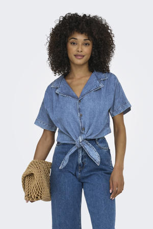 denim blouse medium blue denim