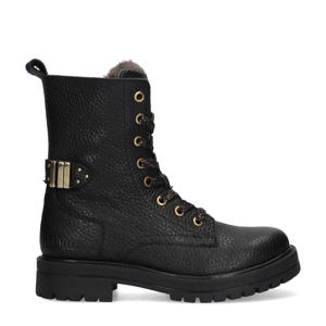 Leah Leap gevoerde leren veterboots zwart