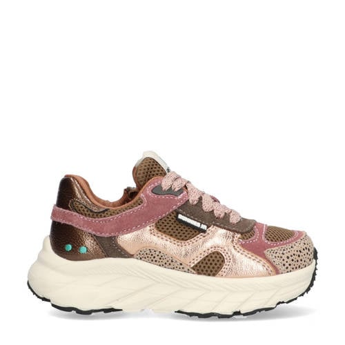 BunniesJR Reza Rush chunky leren sneakers taupe afbeelding