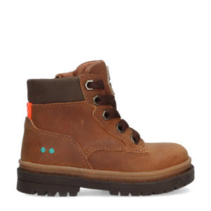 Thijs Trail leren veterboots cognac