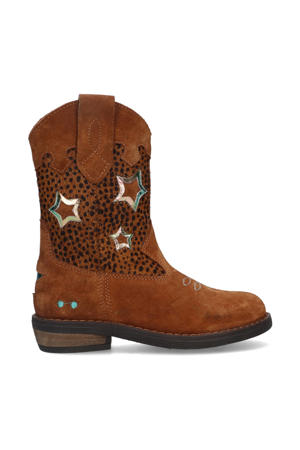 suède cowboylaarzen cognac