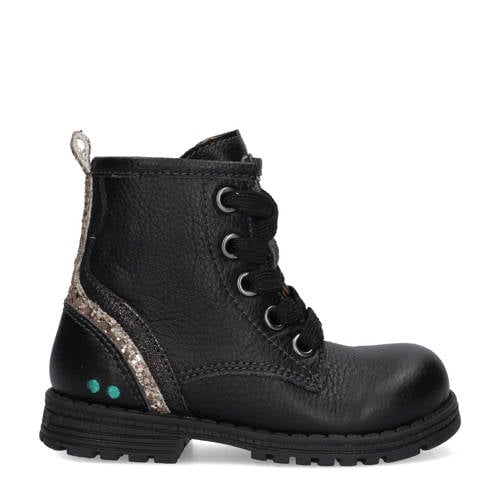 BunniesJR Tina Trots leren veterboots zwart afbeelding