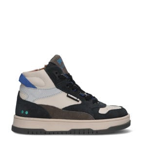 Billie Baas leren sneakers donkerblauw