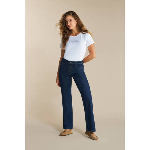 Red Button high waist flared jeans dark blue denim afbeelding