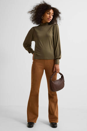 top met col khaki