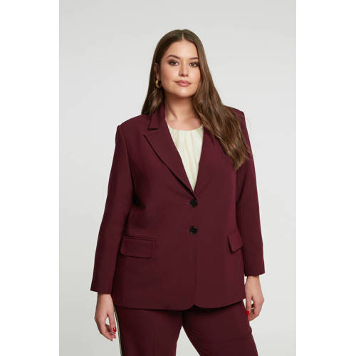 Mat Fashion regular blazer donkerrood afbeelding