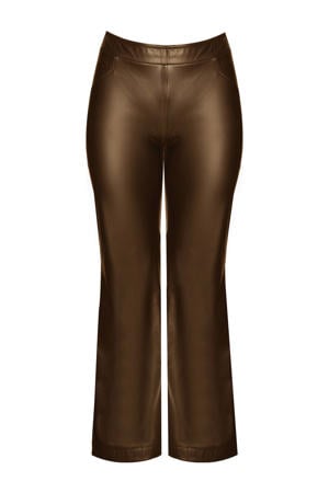 flared regular waist broek brons