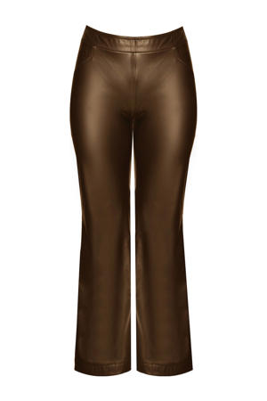 flared regular waist broek brons