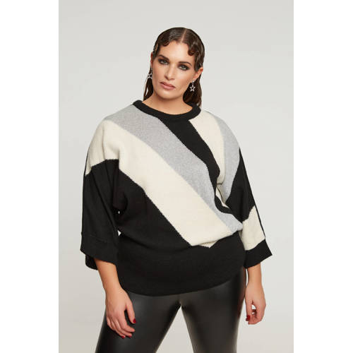 Mat Fashion gebreide trui zwart afbeelding