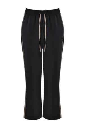 flared regular waist broek zwart