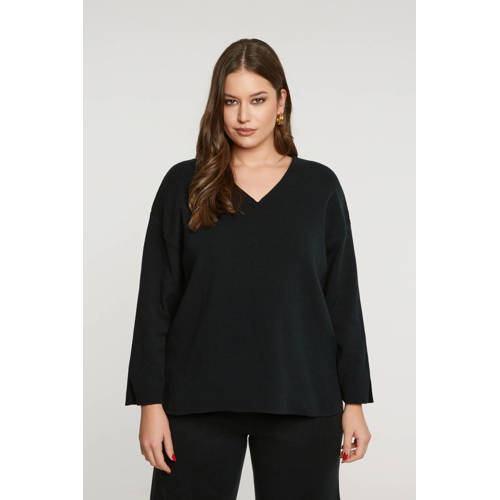 Mat Fashion gebreide trui zwart afbeelding