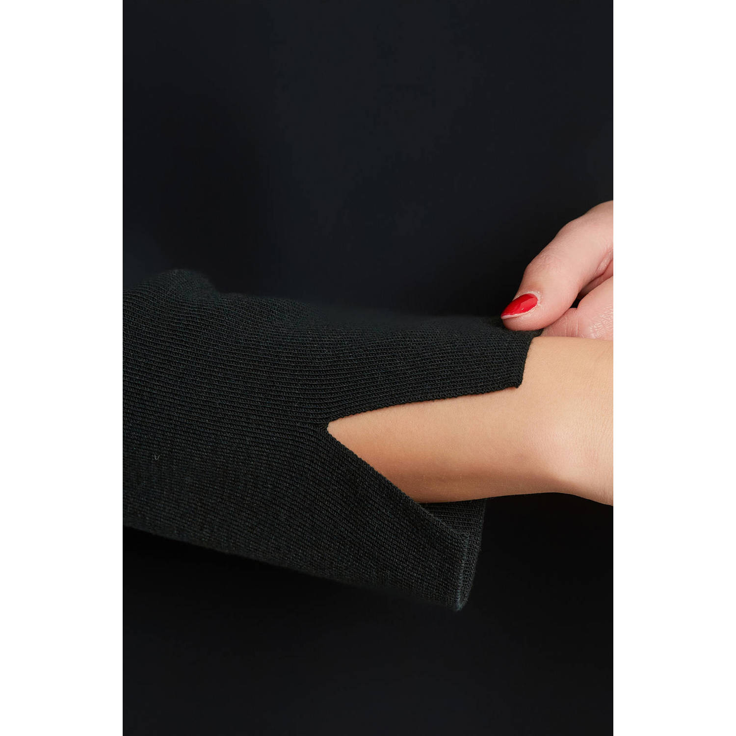 Mat Fashion gebreide trui zwart