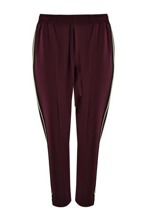 slim regular waist broek donkerrood