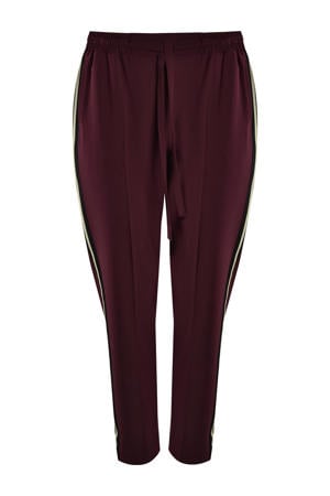 slim regular waist broek donkerrood
