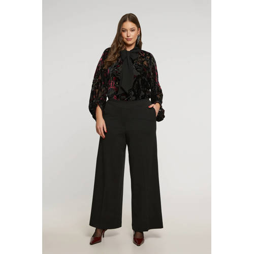 Mat Fashion wide leg regular waist pantalon zwart afbeelding
