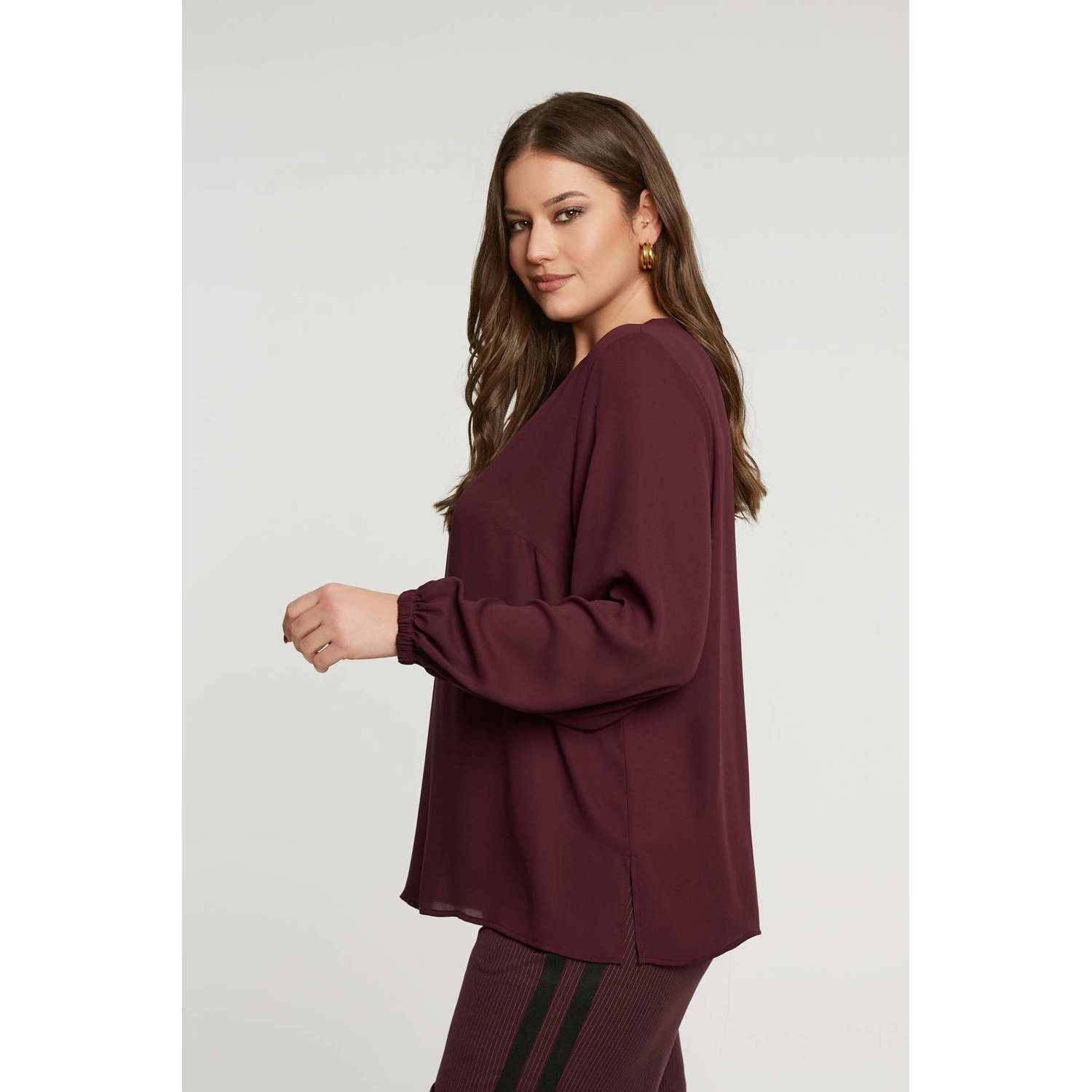 Mat Fashion top donkerrood