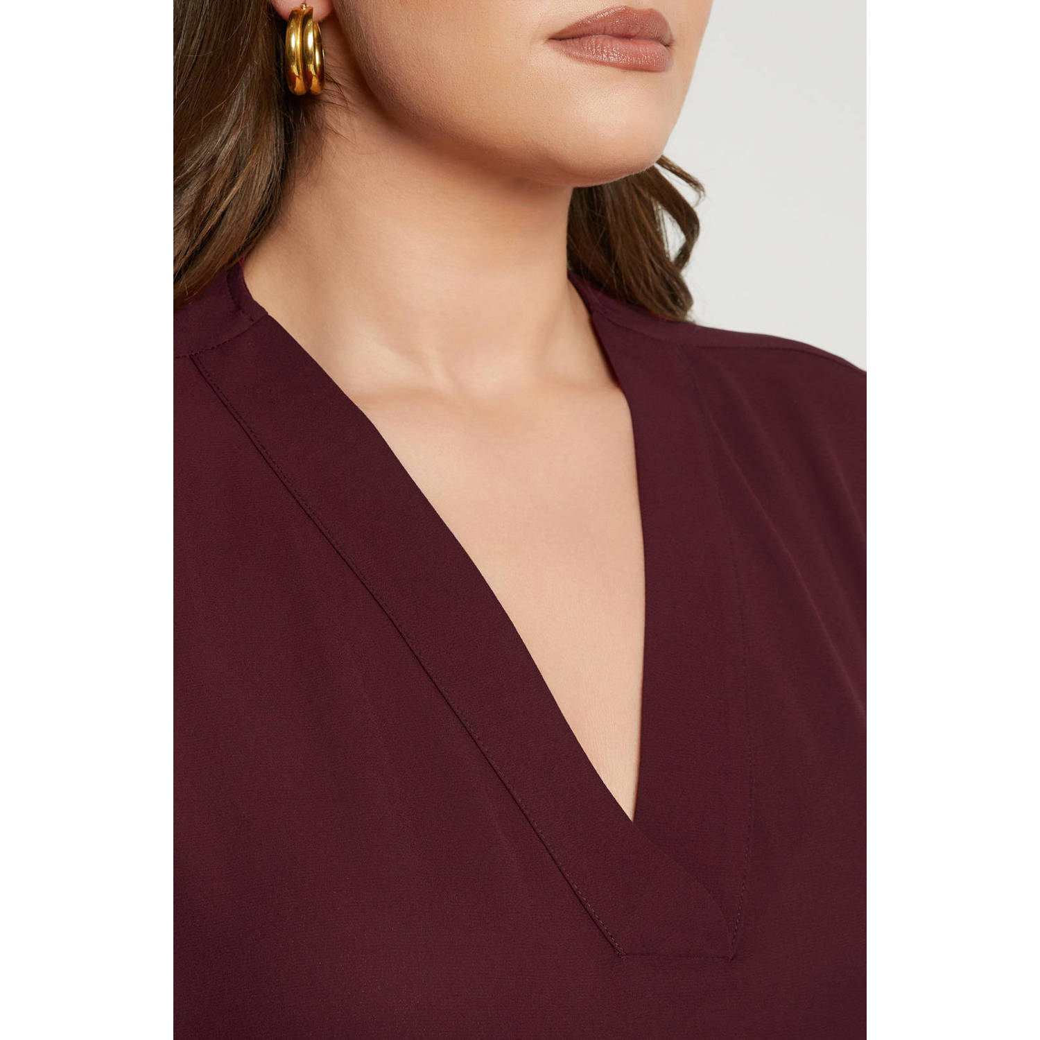 Mat Fashion top donkerrood