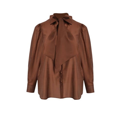 Mat Fashion blouse bruin afbeelding