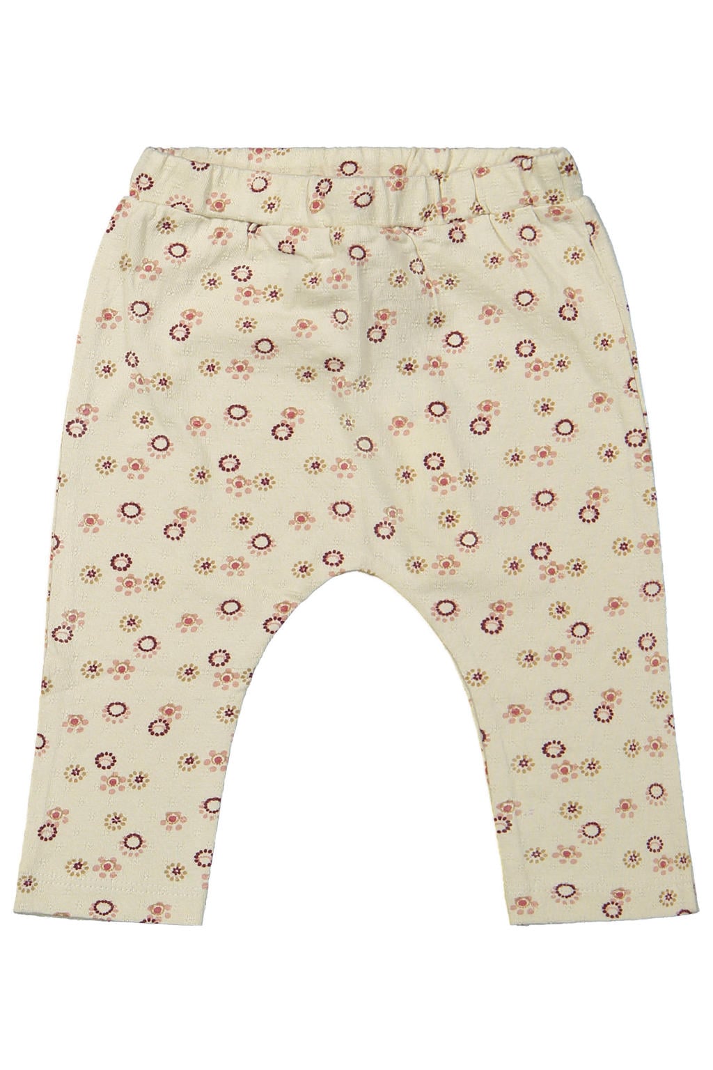 Beige meisjes Riffle Amsterdam legging van katoen met elastische tailleband