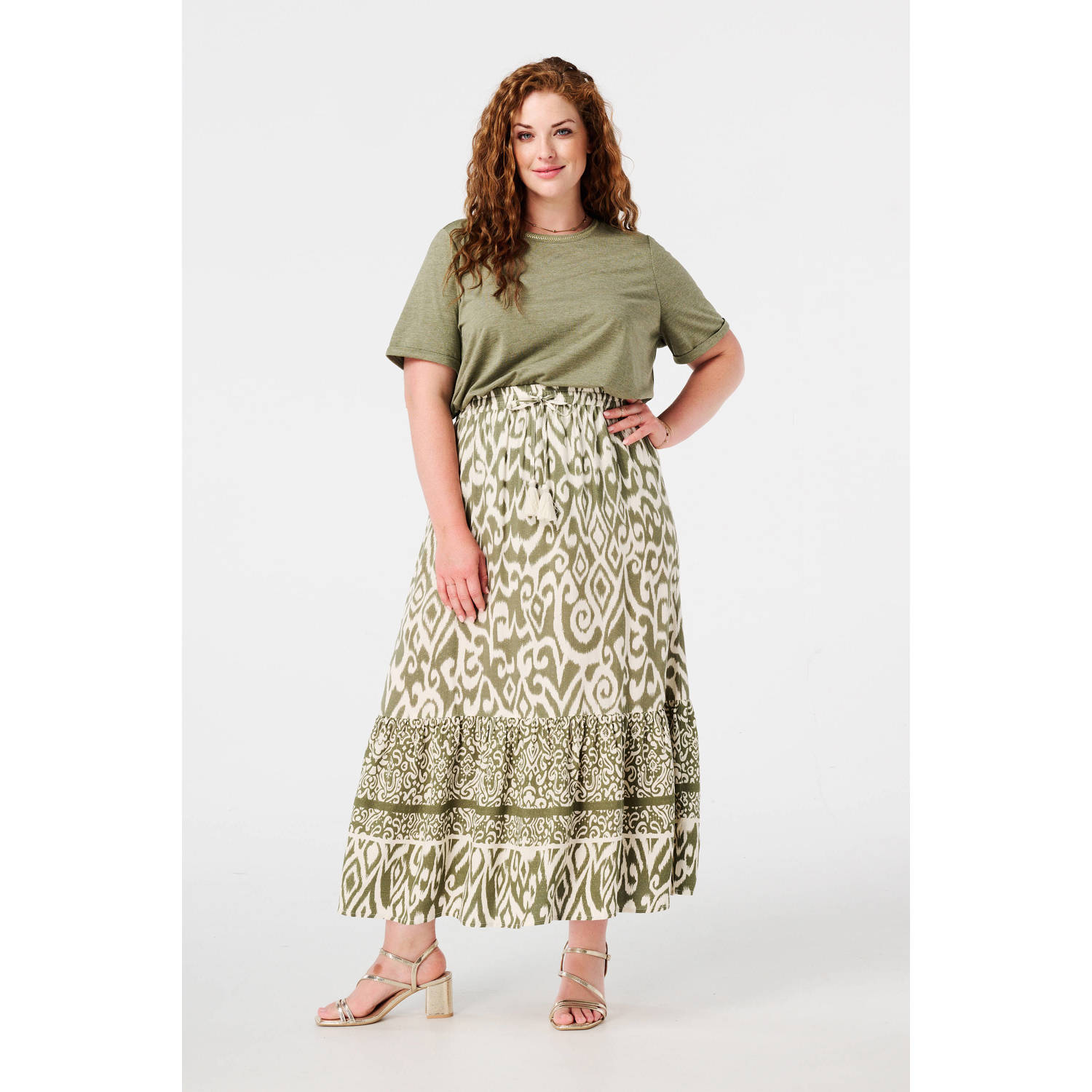 MS Mode maxi rok kaki