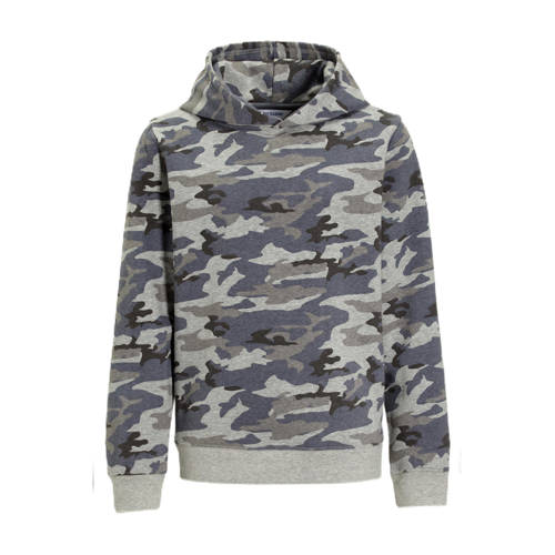 anytime hoodie met camo print grijs afbeelding