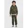 Anytime hoodie met camo print khaki