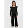 Anytime longsleeve met ruches zwart