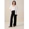 Sissy-Boy wide leg high waist broek met linnen zwart