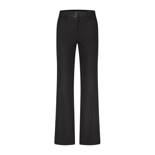 Red Button flared high waist pantalon zwart gebreid afbeelding