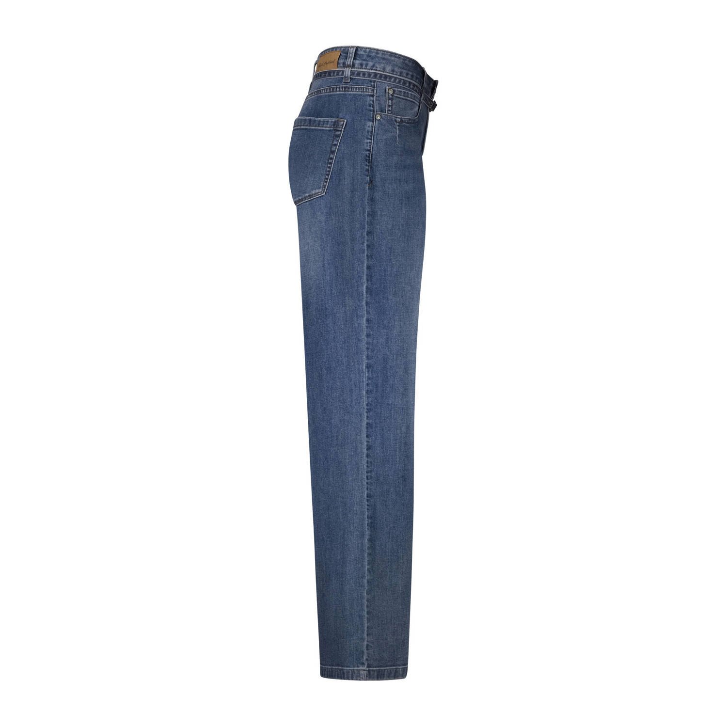Red Button high waist wide leg jeans donkerblauw