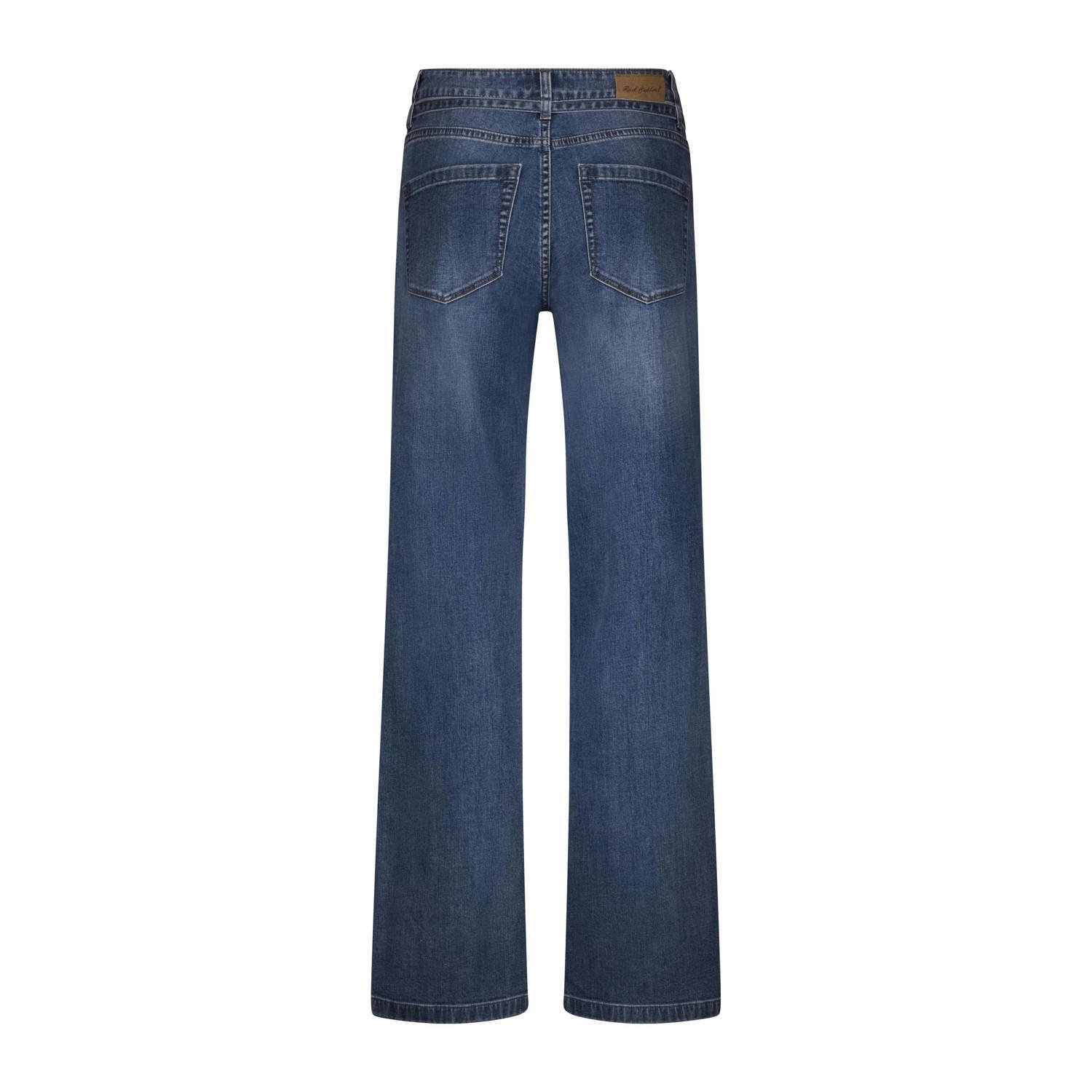 Red Button high waist wide leg jeans donkerblauw