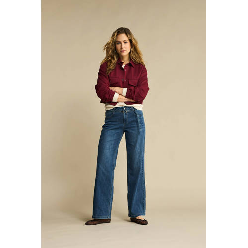 Red Button high waist wide leg jeans donkerblauw afbeelding