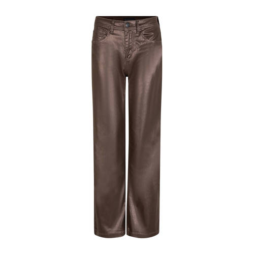 Red Button high waist wide leg jeans bruin afbeelding