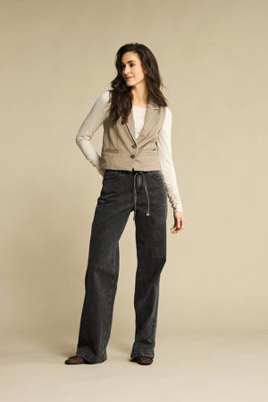 high waist wide leg jeans black denim