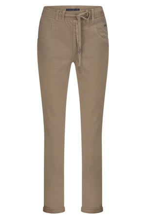 tapered high waist broek bruin