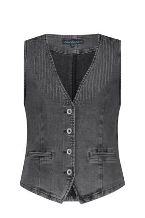 denim gilet grey denim gebreid