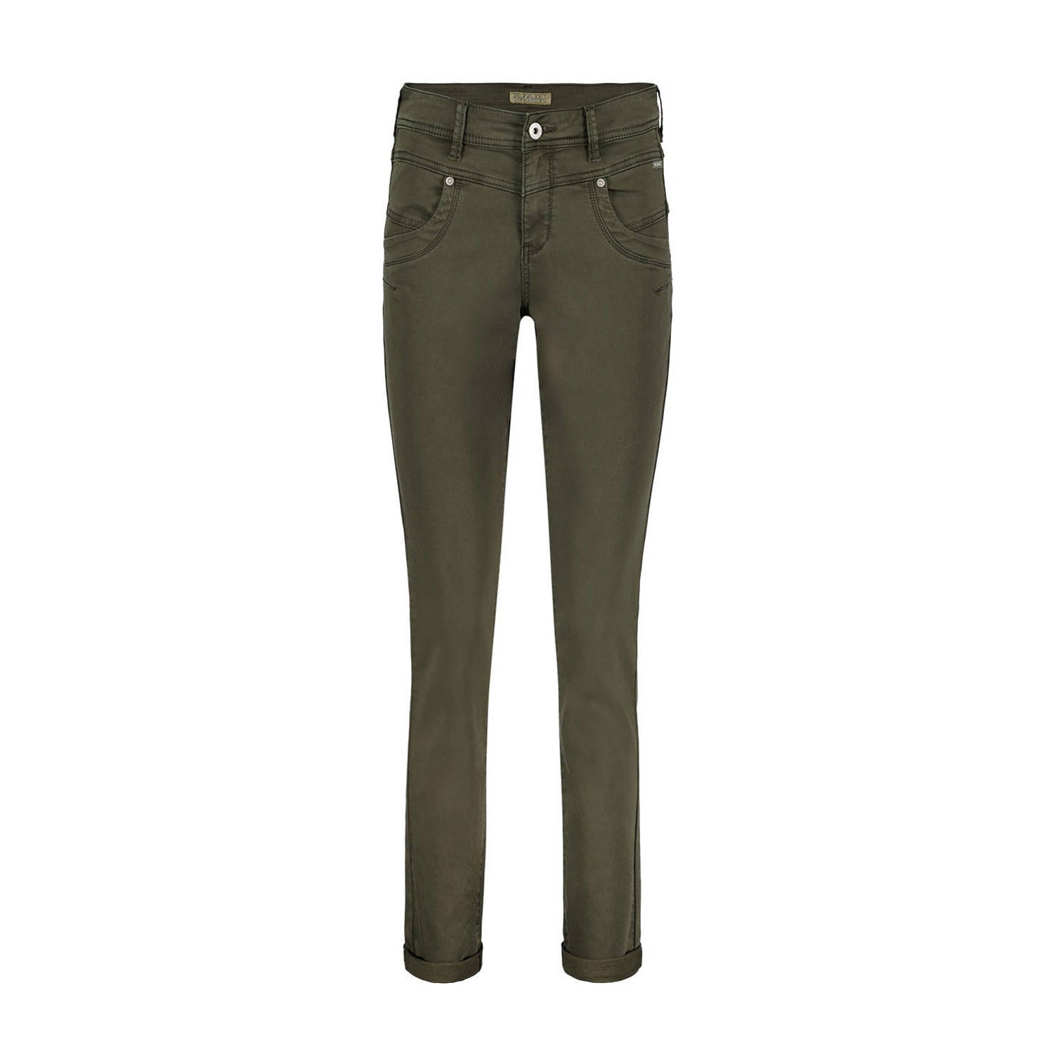 Red Button high waist skinny jeans donkergroen